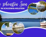 Die schönsten Seen in Schleswig-Holstein: Ein Segelboot auf ruhigem Wasser, umgeben von idyllischen Ufern und blauen Seen.