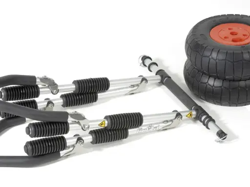 Eckla sup transportwagen für 2 boards, mit zwei Rädern und Griff.